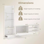TV Stand with Bookshelf and Storage Cabinet for TVs up to 50 Inches