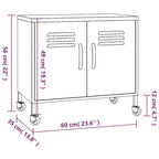 Steel Storage Cabinet with Caster Wheels – Multiple Colors