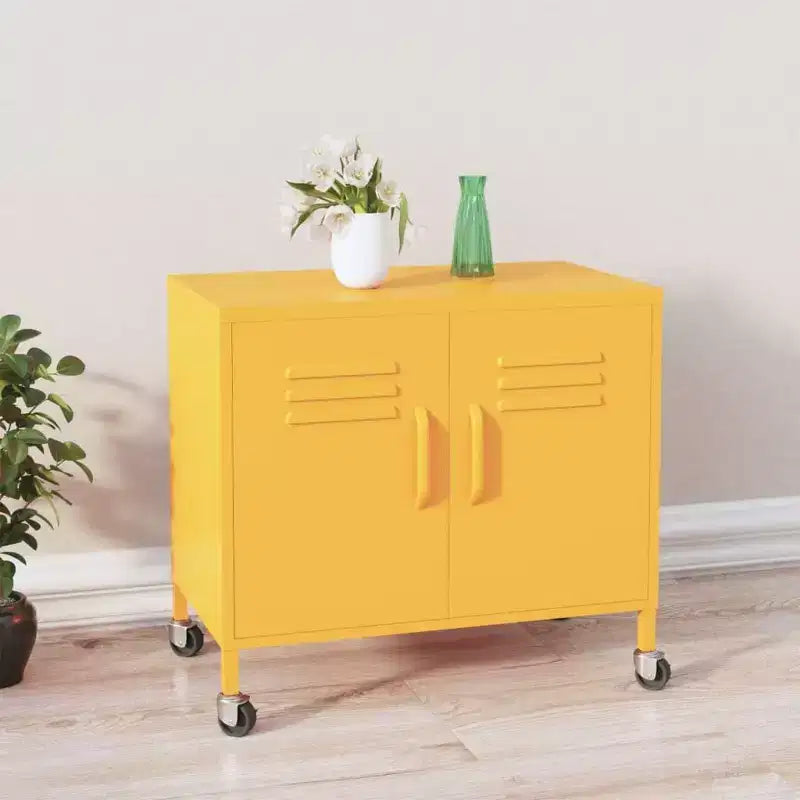 Steel Storage Cabinet with Caster Wheels – Multiple Colors
