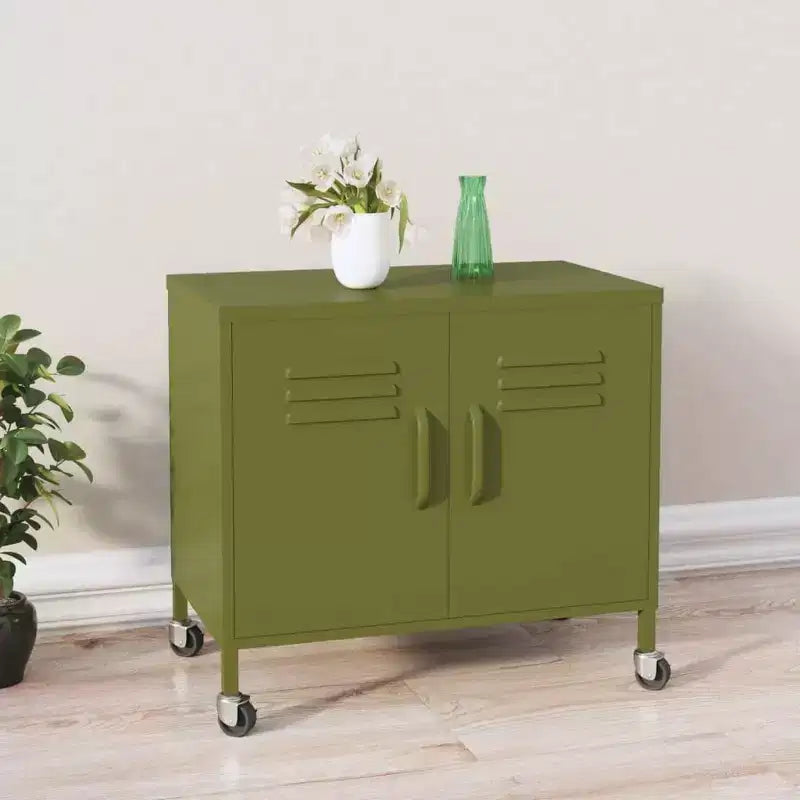 Steel Storage Cabinet with Caster Wheels – Multiple Colors