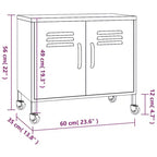 Steel Storage Cabinet with Caster Wheels – Multiple Colors
