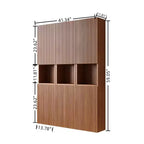 41-Inch Wall-Mounted Bathroom Cabinet Set, 6-Piece Modular Storage with Woodgrain Finish