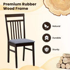 Upholstered Dining Chair Set of 2, Armless with Slanted Backrest