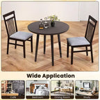 Upholstered Dining Chair Set of 2, Armless with Slanted Backrest