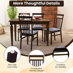 Upholstered Dining Chair Set of 2, Armless with Slanted Backrest