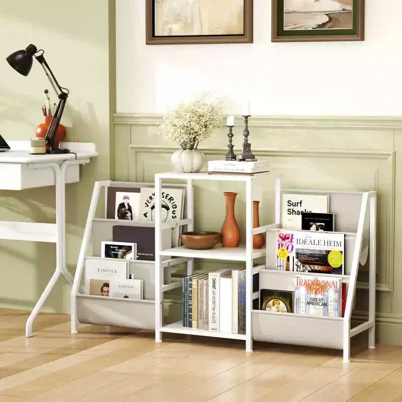 Record Player Stand with Vinyl Storage and 3 Shelves