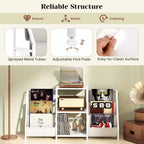 Record Player Stand with Vinyl Storage and 3 Shelves