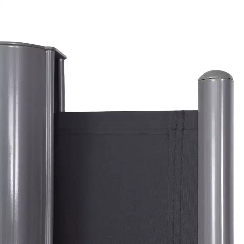 63" H Patio Retractable Double Folding Side Awning Screen Divider