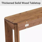 63-Inch Solid Wood Console Table with Splayed Legs