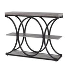 39-Inch 3-Tier Console Table with Metal Frame