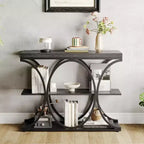 39-Inch 3-Tier Console Table with Metal Frame