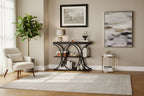 39 Industrial Entryway Table, 3 Tier Narrow Long Sofa Table, Behind Couch Console Table with Metal Frame for Living Room Hallway Foyer