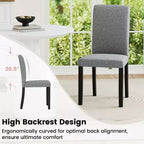 Dining Chair Set of 2, Mid-Century Modern Upholstered Parson Chairs