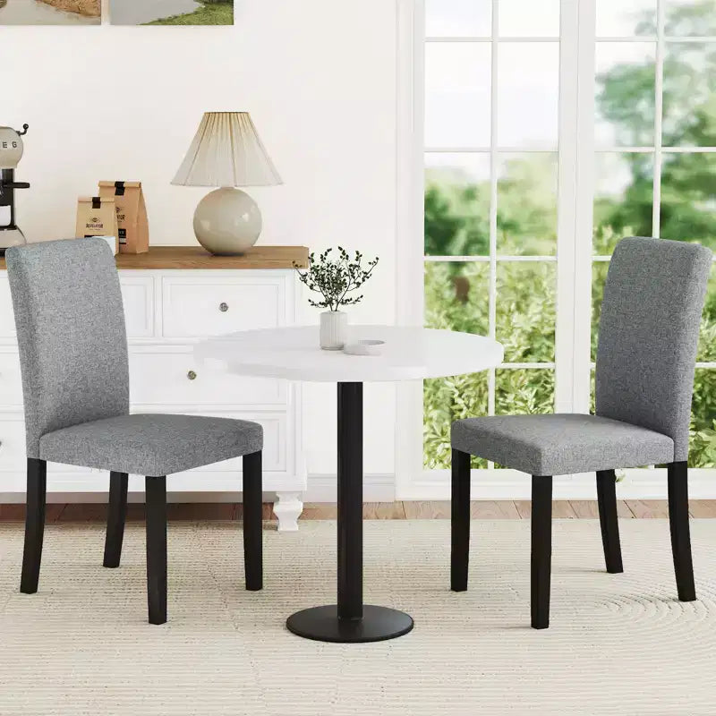 Dining Chair Set of 2, Mid-Century Modern Upholstered Parson Chairs