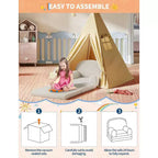 2-in-1 Convertible Kids Sofa Chair and Lounger