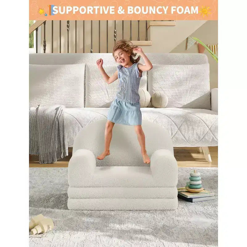 2-in-1 Convertible Kids Sofa Chair and Lounger