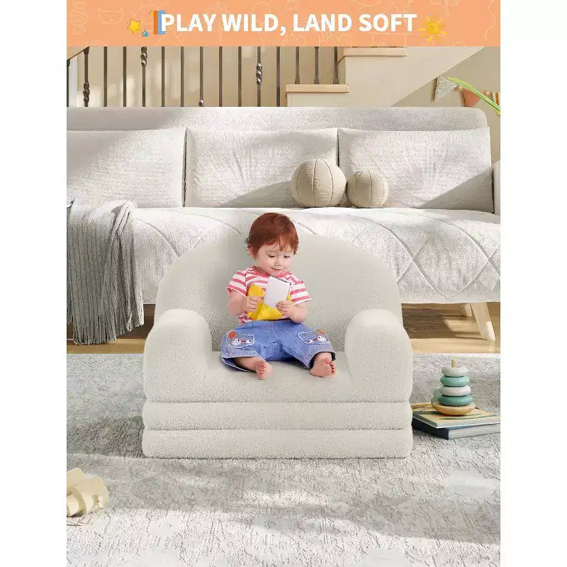 2-in-1 Convertible Kids Sofa Chair and Lounger