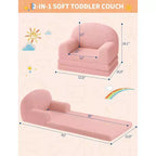 2-in-1 Convertible Kids Sofa Chair and Lounger