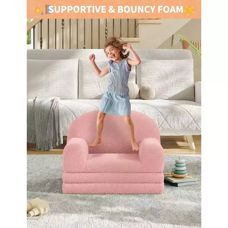 2-in-1 Convertible Kids Sofa Chair and Lounger