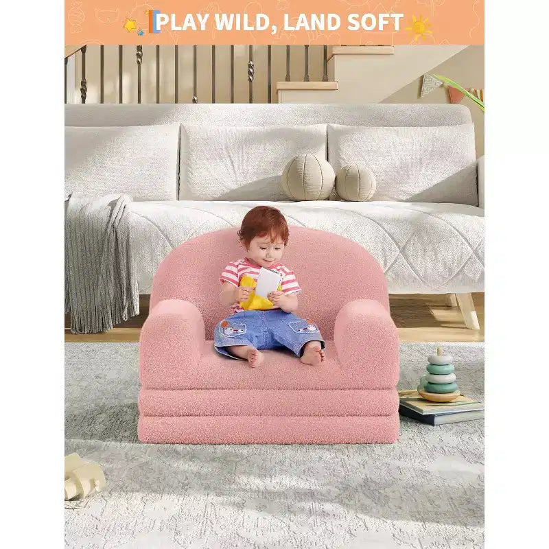 2-in-1 Convertible Kids Sofa Chair and Lounger