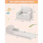 2-in-1 Convertible Kids Sofa Chair and Lounger