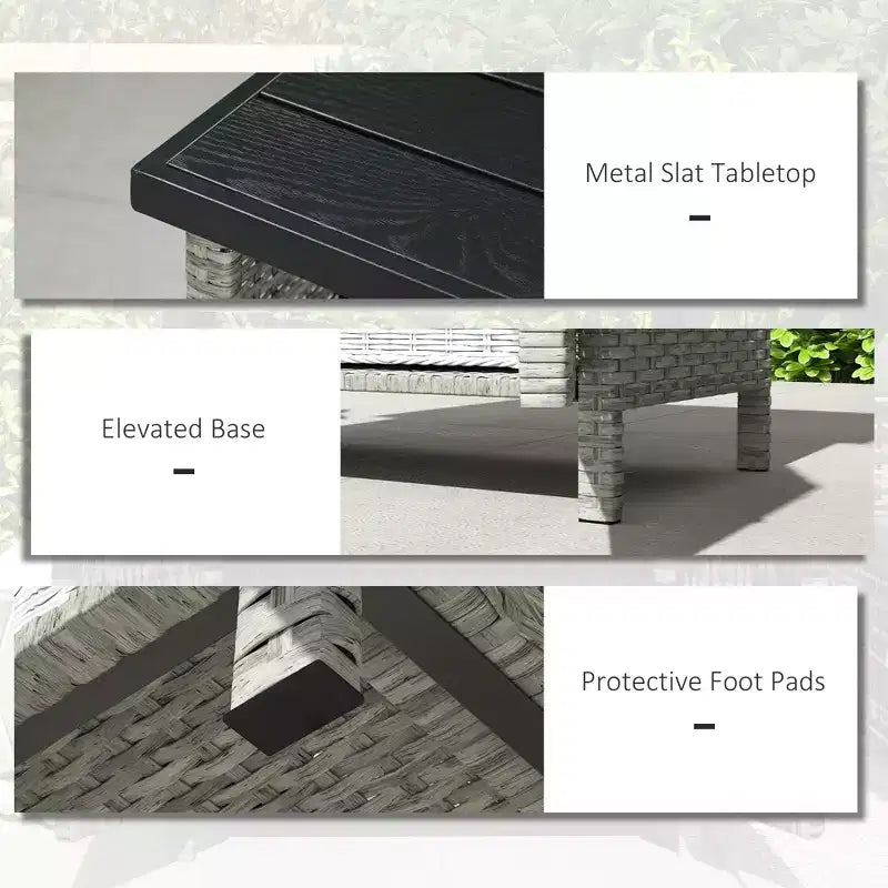 Outdoor-Aufbewahrungsschrank aus Korbgeflecht mit zwei Türen und Regal  