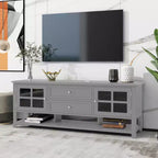 TV Stand with Doors and Drawers for 60-Inch TVs, Entertainment Center with Shelves