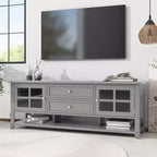 TV Stand with Doors and Drawers for 60-Inch TVs, Entertainment Center with Shelves