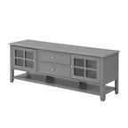 TV Stand with Doors and Drawers for 60-Inch TVs, Entertainment Center with Shelves