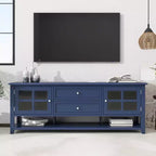 TV Stand with Doors and Drawers for 60-Inch TVs, Entertainment Center with Shelves