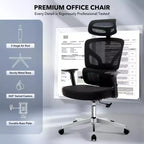 Ergonomic High-Back Mesh Office Chair with Adjustable Lumbar Support