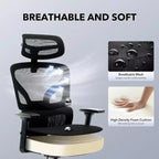 Ergonomic High-Back Mesh Office Chair with Adjustable Lumbar Support