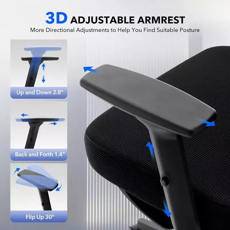 Ergonomic High-Back Mesh Office Chair with Adjustable Lumbar Support