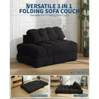 3-in-1 Foldable Sofa Bed with Lumbar Pillow, Convertible Chair for Living Room, Bedroom or Home Office, 79x52x8 Inches