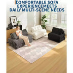 3-in-1 Foldable Sofa Bed with Lumbar Pillow, Convertible Chair for Living Room, Bedroom or Home Office, 79x52x8 Inches