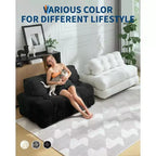 3-in-1 Foldable Sofa Bed with Lumbar Pillow, Convertible Chair for Living Room, Bedroom or Home Office, 79x52x8 Inches