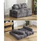 3-in-1 Foldable Sofa Bed with Lumbar Pillow, Convertible Chair for Living Room, Bedroom or Home Office, 79x52x8 Inches