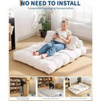 3-in-1 Foldable Sofa Bed with Lumbar Pillow, Convertible Chair for Living Room, Bedroom or Home Office, 79x52x8 Inches