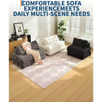 3-in-1 Foldable Sofa Bed with Lumbar Pillow, Convertible Chair for Living Room, Bedroom or Home Office, 79x52x8 Inches