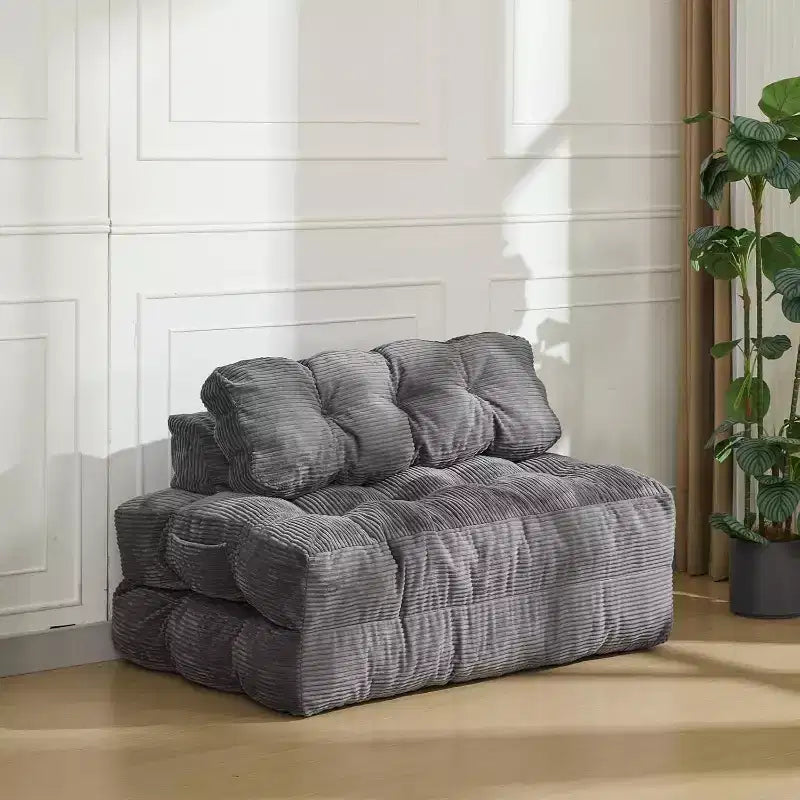 3-in-1 Foldable Sofa Bed with Lumbar Pillow, Convertible Chair for Living Room, Bedroom or Home Office, 79x52x8 Inches