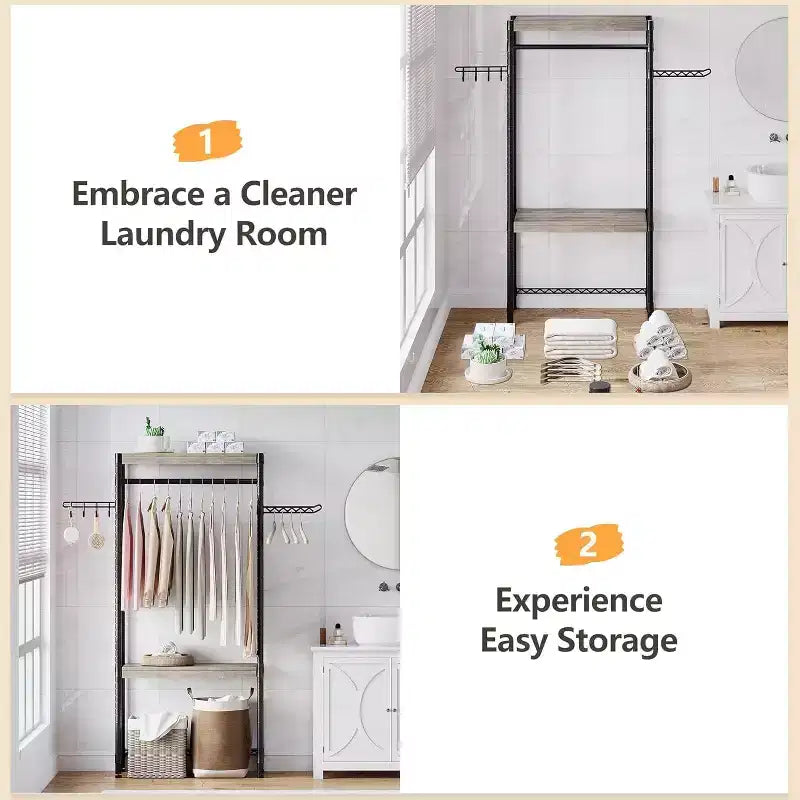 5-Tier Adjustable Laundry Room Storage Shelf