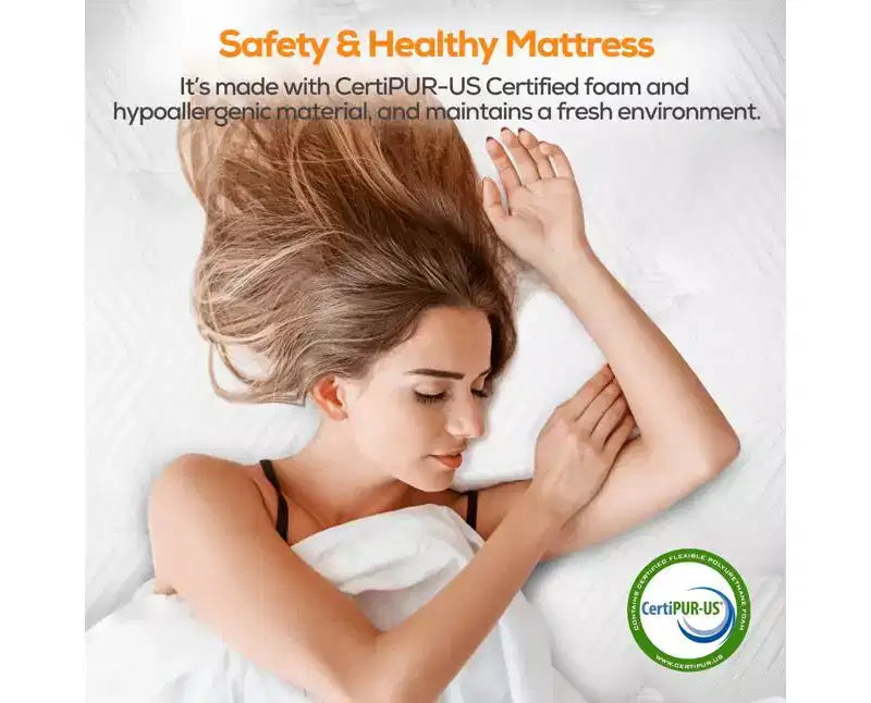14 Inch Queen Hybrid Mattress – Gel Memory Foam & Pocket Coils, Medium Firm