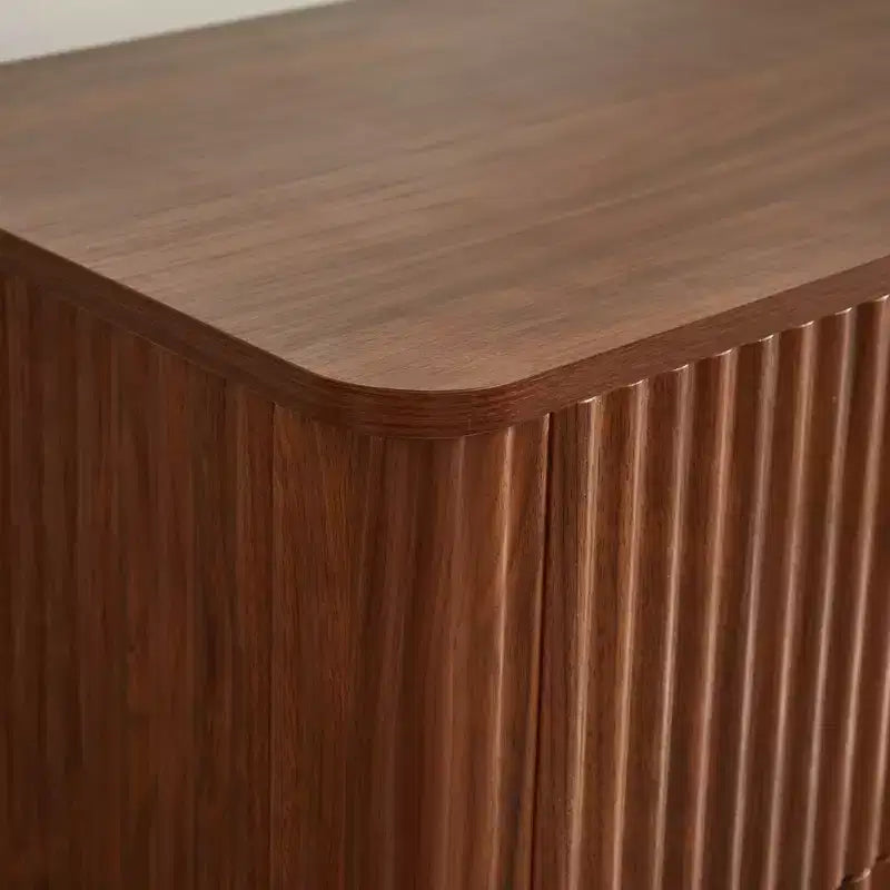 6-Drawer Dresser, 55 Inch Wide with Wave Curve Design, Wooden Storage Cabinet