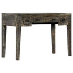 Solid Mango Wood Desk with Drawers – Black, 43.3" W