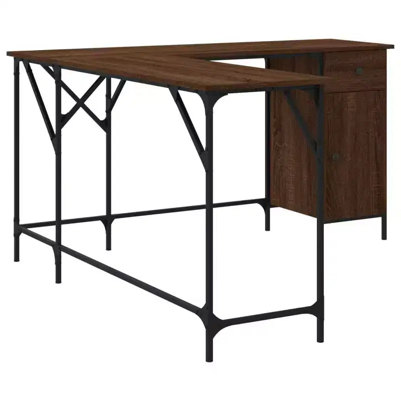 Corner Desk with Adjustable Feet – Engineered Wood
