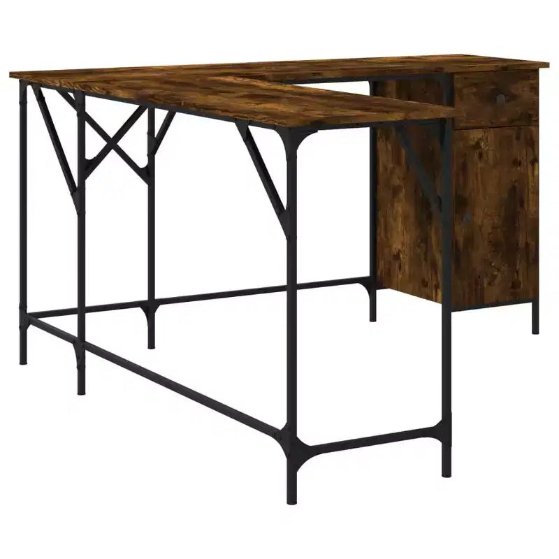 Corner Desk with Adjustable Feet – Engineered Wood