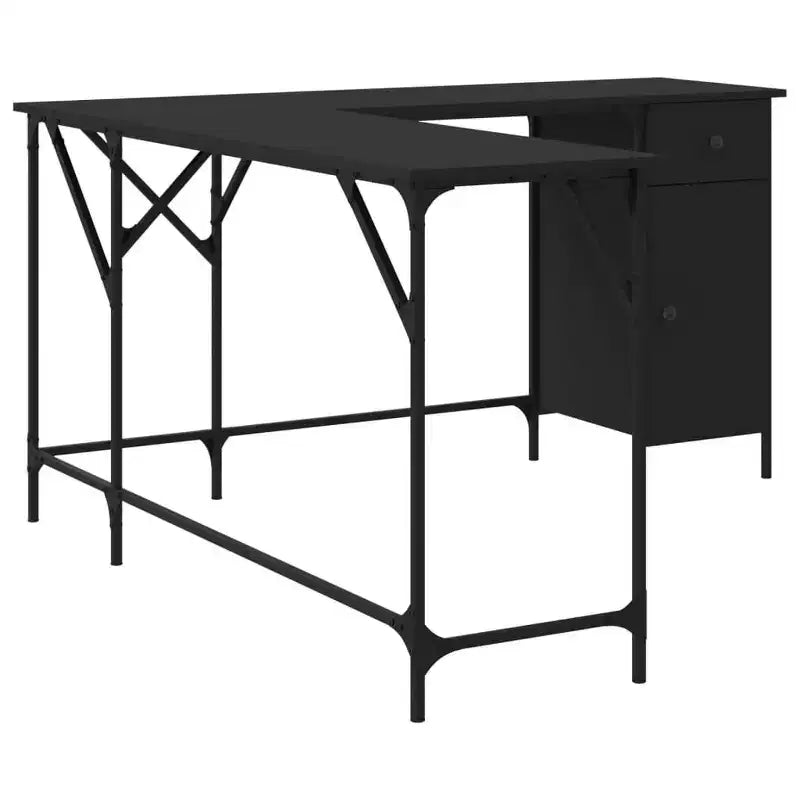 Corner Desk with Adjustable Feet – Engineered Wood