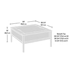 Modern Square Coffee Table with Game Top and Hidden Storage