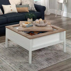 Modern Square Coffee Table with Game Top and Hidden Storage