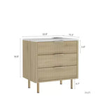 TUYOHW Smart Nightstand with Voice-Controlled Night Light & Charging Station,Bedside Table with 3 Drawers,End Table for Bedroom,Living Room